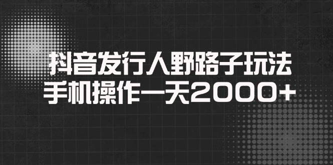 （14068期）抖音发行人野路子玩法，手机操作一天2000+-慕云辰风博客