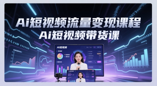 Ai短视频流量变现课程，Ai短视频带货课-辰风资源站