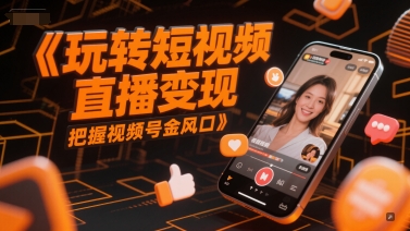 玩转短视频直播变现，把握视频号金风口-辰风资源站