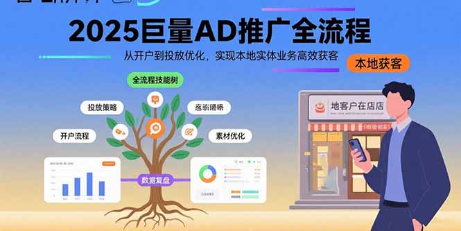 （15608期）2025巨量AD推广全流程，从开户到投放优化，实现本地实体业务高效获客-辰风资源站