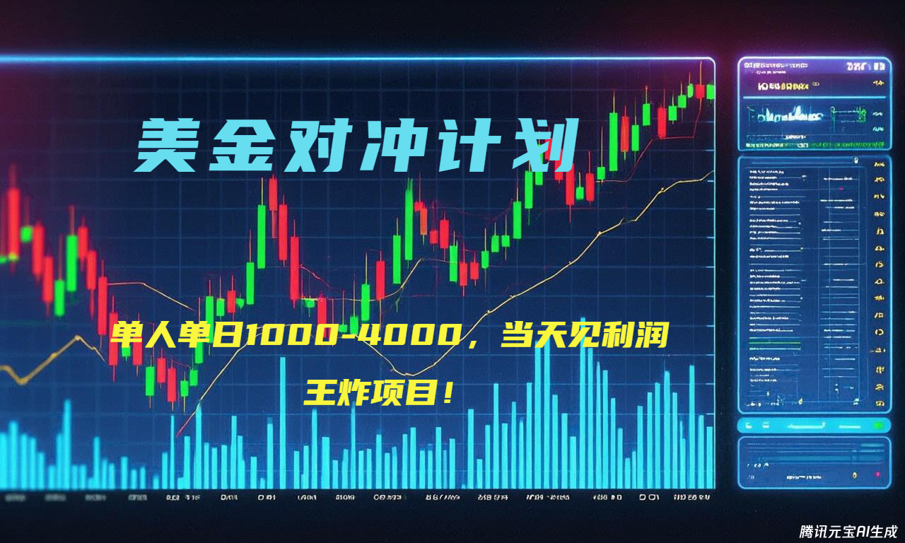 （15333期）2025年最暴力项目“美金先登计划”最新最强对冲战法，每日实际收益1K-4K-辰风资源站