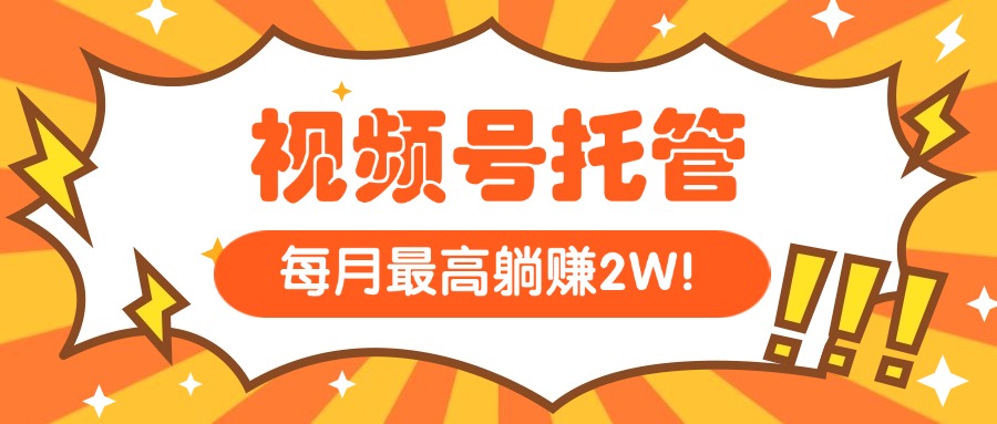 （15331期）【视频号托管 】我提供视频，你每天５分钟复制发布，最高月入1W-辰风资源站