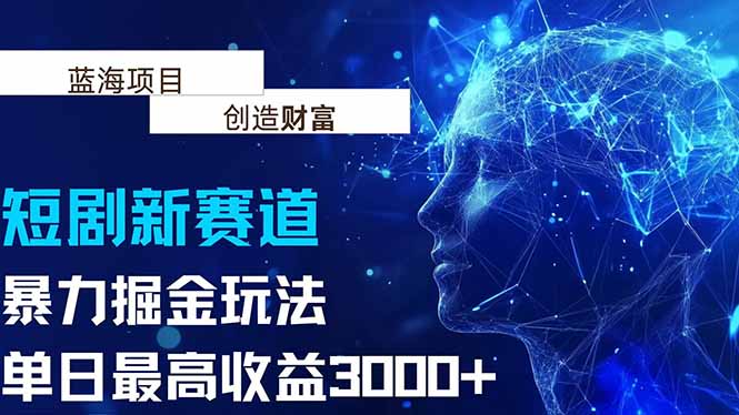 （15438期）抖音新赛道，暴力掘金玩法，单日收益最高3000+-辰风资源站