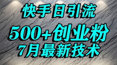 创业粉怎么打？快手精准引流创业粉，宝妈群体日进500+精准流量-辰风资源站