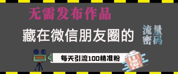 藏在微信朋友圈的流量密码，无需发布作品，单日引流100+精准创业粉【揭秘】-慕云辰风博客