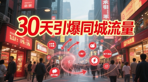 30天引爆同城流量：团购篇 认知篇 流量篇 来客篇 达人篇 老板人设IP篇 投流篇-辰风资源站