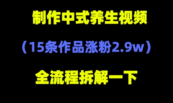 deepseek+中式养生，14条视频涨粉2.4W+，全新流量密码-辰风资源站