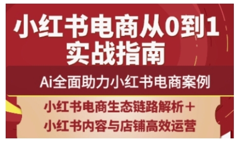 2025小红书电商全链路运营，Ai全面助力小红书电商案例-辰风资源站
