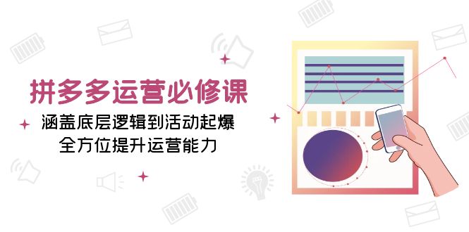 （13647期）拼多多运营必修课：涵盖底层逻辑到活动起爆，全方位提升运营能力-辰风资源站