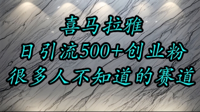 喜马拉雅，小而精的流量赛道，日进500+精准创业粉-辰风资源站
