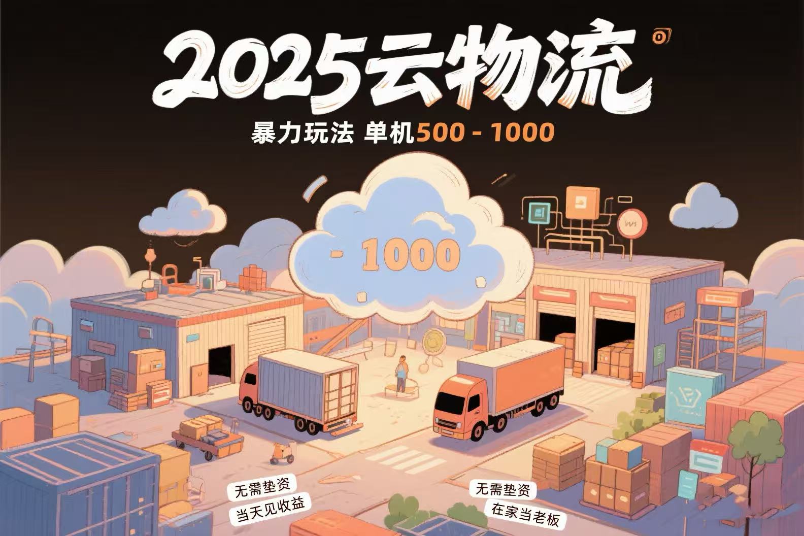 （15353期）云物流赚差价，项目纯利润500~1000，无需垫资，当天到账。不需要有车，…-辰风资源站