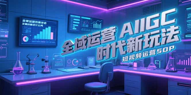 （15327期）全域运营AIGC时代新玩法，文案封面设计公式，短视频运营SOP-辰风资源站