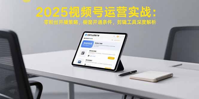 （15505期）2025视频号运营实战：零粉丝开播策略，橱窗开通条件，剪辑工具深度解析-辰风资源站