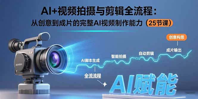 （15612期）AI+视频拍摄与剪辑全流程：从创意到成片的完整AI视频制作能力（25节课）-辰风资源站