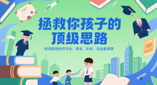 付费文章：拯救你孩子的顶级思路，彻底聊透他的学业、事业、未来，含金量满满-辰风资源站