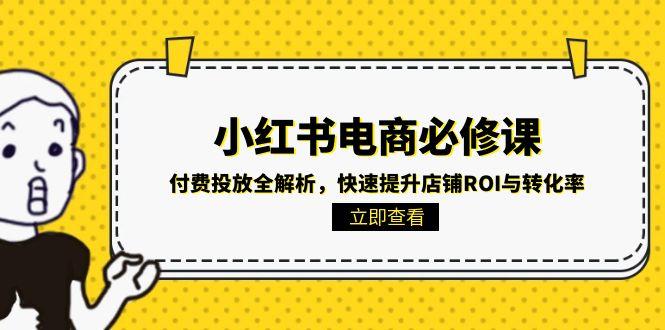 （15040期）小红书电商必修课：付费投放全解析，快速提升店铺ROI与转化率-辰风资源站