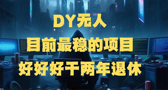 （14263期）DY无人，目前最稳的项目，矩阵放大边旅游边赚钱，好好好干两年退休-辰风资源站