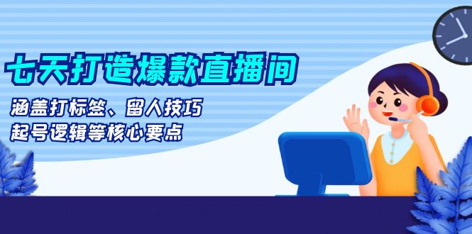 （13382期）七天打造爆款直播间：涵盖打标签、留人技巧、起号逻辑等核心要点-慕云辰风博客