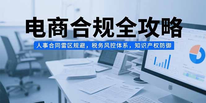 （15377期）电商合规全攻略，人事合同雷区规避，税务风控体系，知识产权防御-辰风资源站