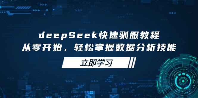 （14536期）deepSeek快速驯服教程，从零开始，轻松掌握数据分析技能-慕云辰风博客