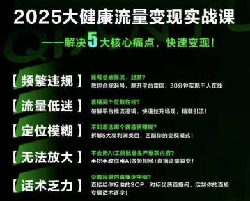 大健康流量全域新增长8.0，三月底线下课视频，大健康万亿蓝海，从类目突围到模式迭代-辰风资源站