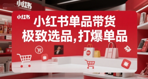 小红书单品带货，极致选品，打爆单品（更新）-辰风资源站
