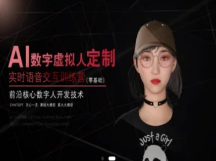 AI数字虚拟人定制，实时语音交互训练营（零基础），前沿核心数字人开发技术-辰风资源站