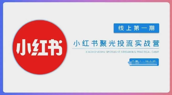 小红书聚光陪跑第一期，教你从0到1玩转小红书聚光投流，搭建小红书付费投流团队，更快的见到效果-辰风资源站