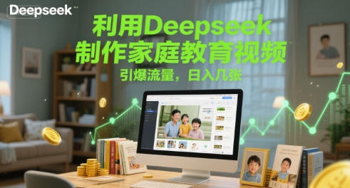 利用Deepseek制作家庭教育视频，引爆流量，日入几张-辰风资源站