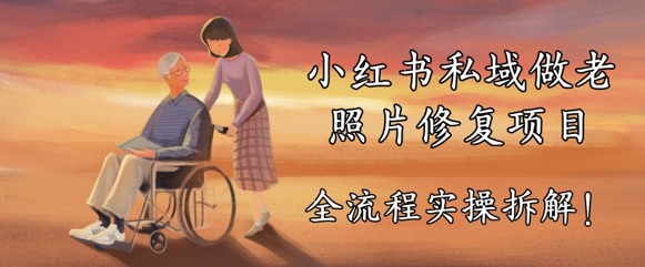 小红书私域做老照片修复项目，AI+3步解决，让图片动起来的全流程实操拆解-辰风资源站