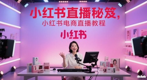 小红书直播秘笈，小红书电商直播教程-辰风资源站
