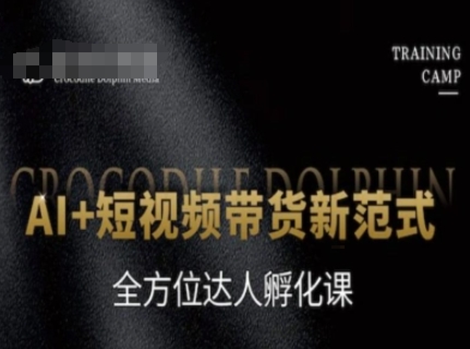 AI+短视频带货新范式，全方位达人孵化课-辰风资源站