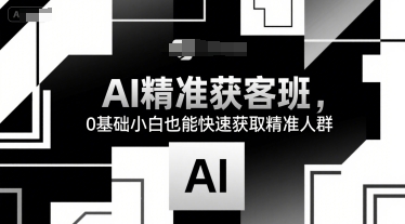 AI精准获客班，0基础小白也能快速获取精准人群-辰风资源站