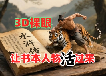 书本人物裸眼3D视频，新的玩法，流量超猛，保姆级教程-辰风资源站