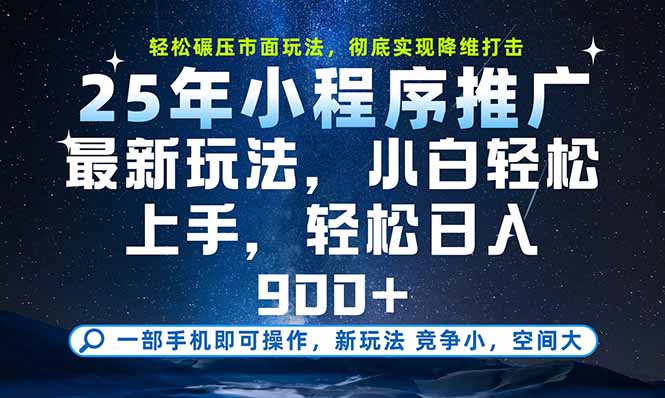 （15536期）一部手机即可实现财富自由，25年最新小程序玩法，稳稳日入900+-辰风资源站