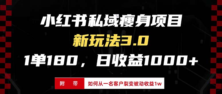 （13348期）小红书瘦身项目3.0模式，新手小白日赚收益1000+（附从一名客户裂变收益…-慕云辰风博客