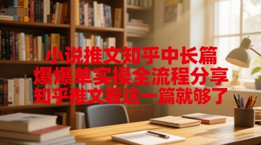 小说推文知乎中长篇爆单实操全流程分享，知乎推文看这一篇就够了-辰风资源站