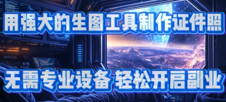 用强大的生图工具制作证件照，无需专业设备，轻松开启副业-辰风资源站