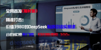 精准打击：价值3980的DeepSeek私域引流实操课，小白实操无门槛，日引精准粉300+-辰风资源站