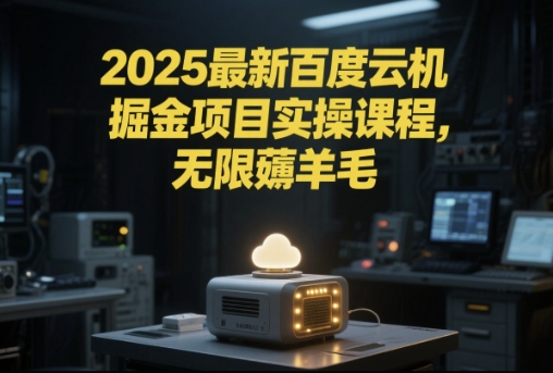 2025最新百度云机掘金项目实操课程单窗口保底5-10元月收益单窗口150+【揭秘】-辰风资源站