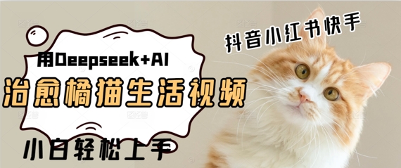 疯狂火爆，用Deepseek+AI做治愈橘猫系列视频，小白轻松制作+快速拿到结果-辰风资源站