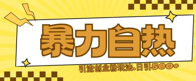 最新暴力自热引流玩法日引500+创业粉-慕云辰风博客