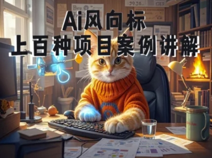 Ai风向标-附100种项目案例玩法-0基础小白到大神ai视频商业应用教学-辰风资源站