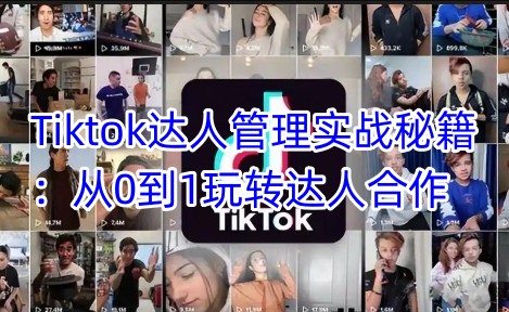 Tiktok达人管理实战秘籍：从0到1玩转达人合作-慕云辰风博客