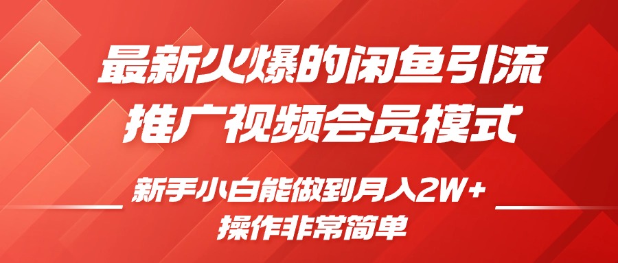 闲鱼引流推广影视会员，0成本就可以操作，新手小白月入过W+【揭秘】-慕云辰风博客