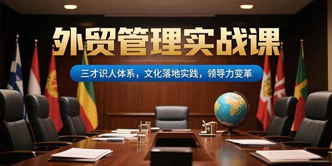 （15380期）外贸管理实战课，三才识人体系，文化落地实践，领导力变革-辰风资源站
