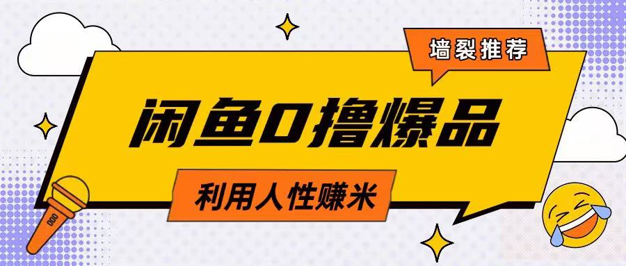 咸鱼0撸玩法利用人性售卖商品达到日挣2张的效果-慕云辰风博客