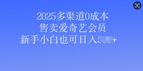 2025多渠道0成本售卖爱奇艺会员，新手小白也可日入多张-慕云辰风博客