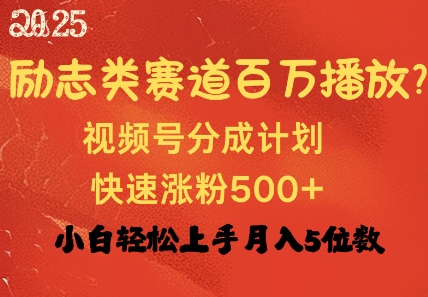 励志类赛道也能百万播放，快速涨粉500+视频号变现月入过W-慕云辰风博客