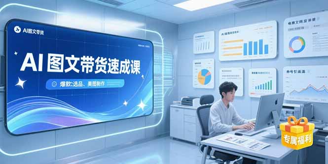 （15416期）AI图文带货速成课，养号引流秘籍，爆款选品策略，美图制作全流程-辰风资源站